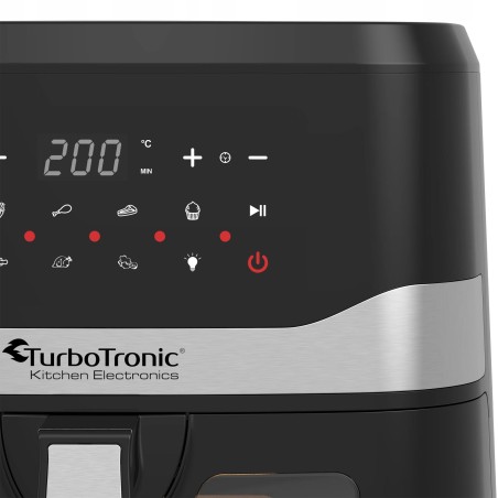 Frytkownica beztłuszczowa TurboTronic frytownica cyfrowa moc 1800w poj. 7,5L Czarna