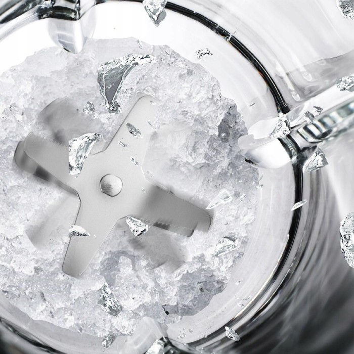 Blender kielichowy TurboTronic szklany max 1400W kruszy lód poj. 1,5L Czarny