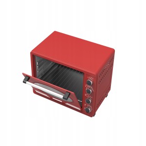 Retro piekarnik elektryczny TurboTronic termoobieg rożno 35L 1600W Czerwony