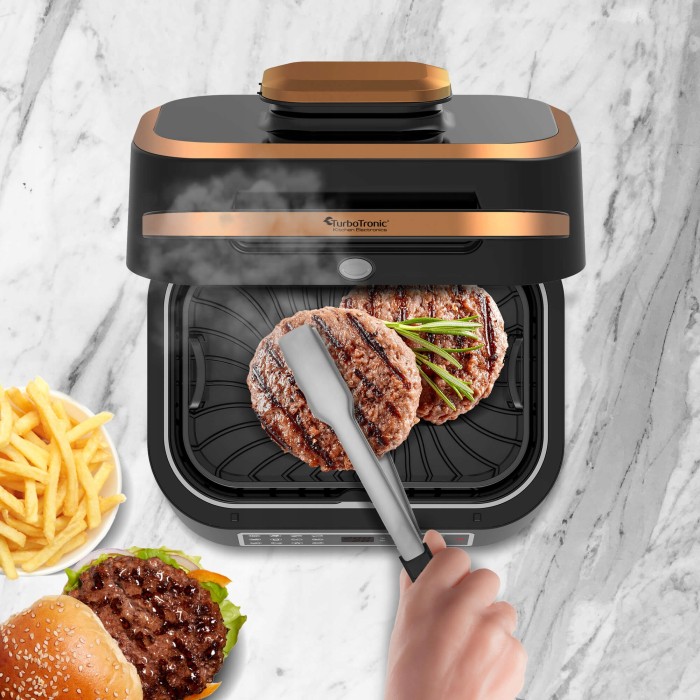 Grill elektryczny TurboTronic frytownica air fryer 1800w 5,5L Złoty