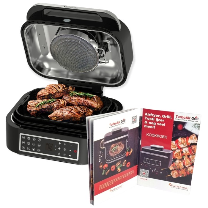 Grill elektryczny TurboTronic frytownica air fryer 1800w 5,5L Złoty